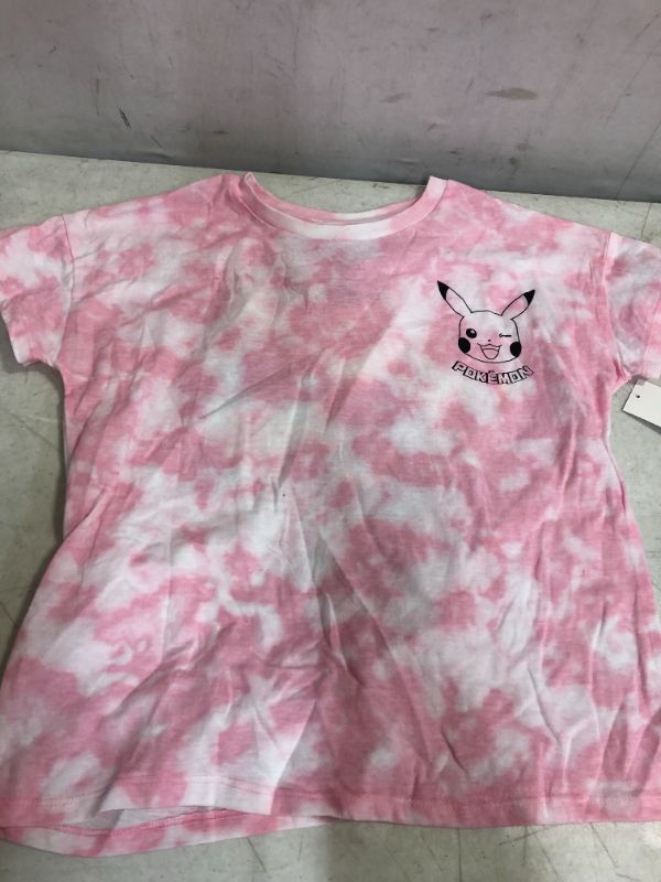 Photo 2 of Girs' Pokemon Tie-Dye Short Seeve Cropped Graphic T-Shirt - L 10/12
