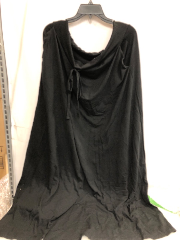 Photo 2 of A2Y Women's Basic Foldable High Waist Floor Length Maxi Skirts 3X Yawskl0002 Black