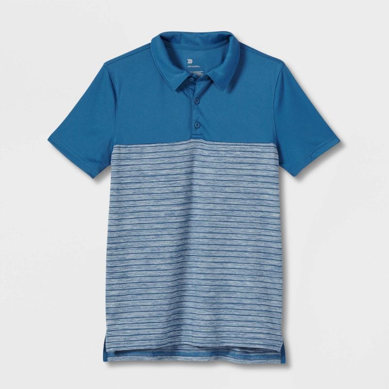 Photo 1 of Boys' Striped Golf Polo Shirt SIZE MEDIUM