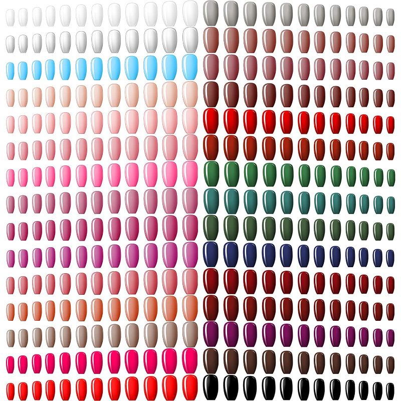 Photo 1 of 288 PIECES 12 SETS ART BRIGHT COLORS Artificial Fake Nails / Press on Nails
