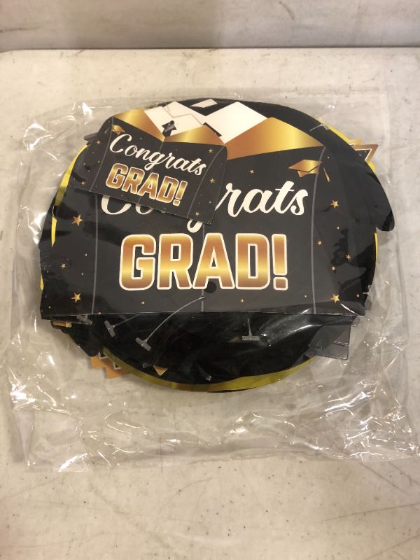 Photo 1 of 84 Pieces, Graduation Hanging Swirls Decorations - Large Cutout, No DIY | Graduation Swirls, Black and Gold Graduation Party Decorations 2022 | Graduation Hanging Decorations, Graduation Decorations
