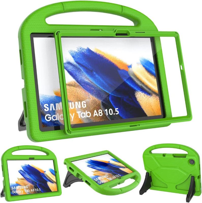 Photo 1 of SUPLIK Kids Case for Samsung Galaxy Tab A8 10.5 inch 2022, Galaxy Tab A8 10.5" Case with Screen Protector, Shockproof Handle Stand Protective Cover for Tab A8 10.5 Tablet (SM-X200/X205/X207), Green
