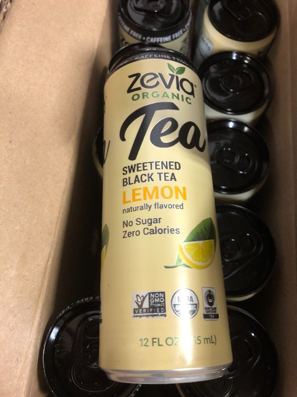 Photo 2 of Zevia Organic Sugar Free Iced Tea, Tea Time Variety Pack, 12 Ounce Cans (Pack of 12)
