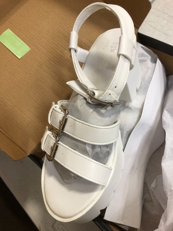 Photo 1 of KEIIYJ Women's Platform Multi Buckle Ankle Strap Chunky Block Heel Sandals(JAFFA30) SIZE 6