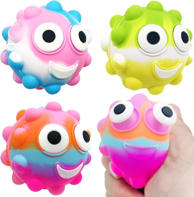 Photo 1 of (3Pcs) Pop It Balls Fidget Ball?Pop It Ball Fidget Toy?Anxiety Relief Fingertip Toy for Adults?Early Education Brain Development Toy for Kids
