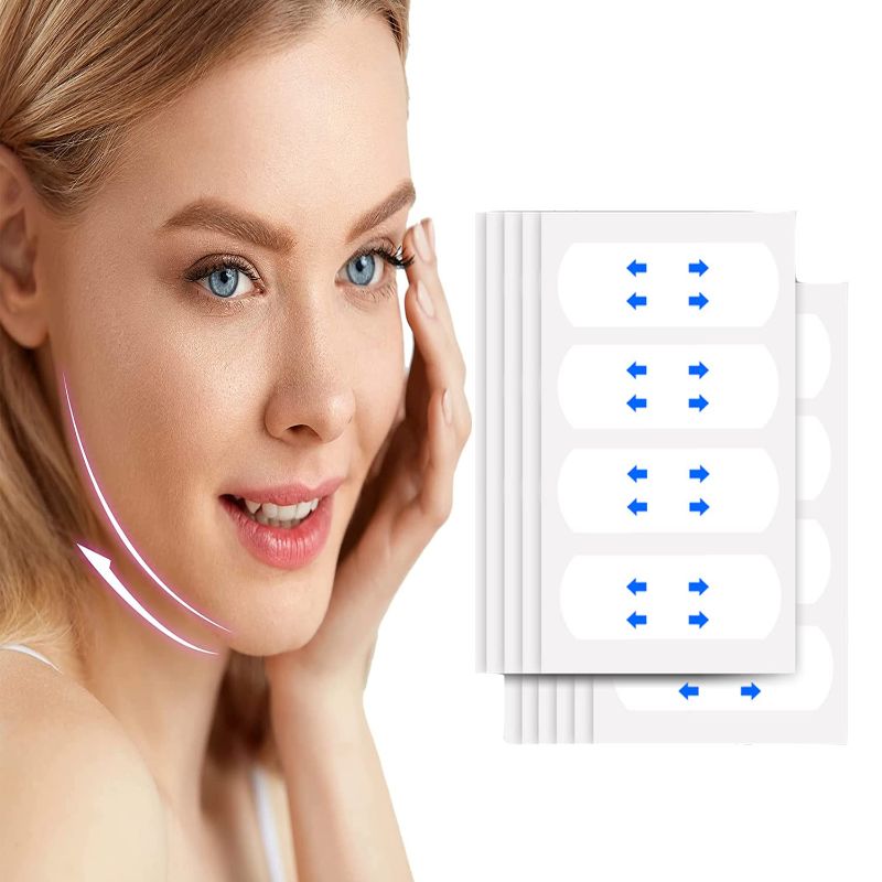 Photo 1 of Face Lift Tape, Instant Face Lifting Tape Ultra-thin Waterproof & High Elasticity, Makeup Tool to Hide Face Wrinkles Lifting Saggy Skin 60 Pieces
