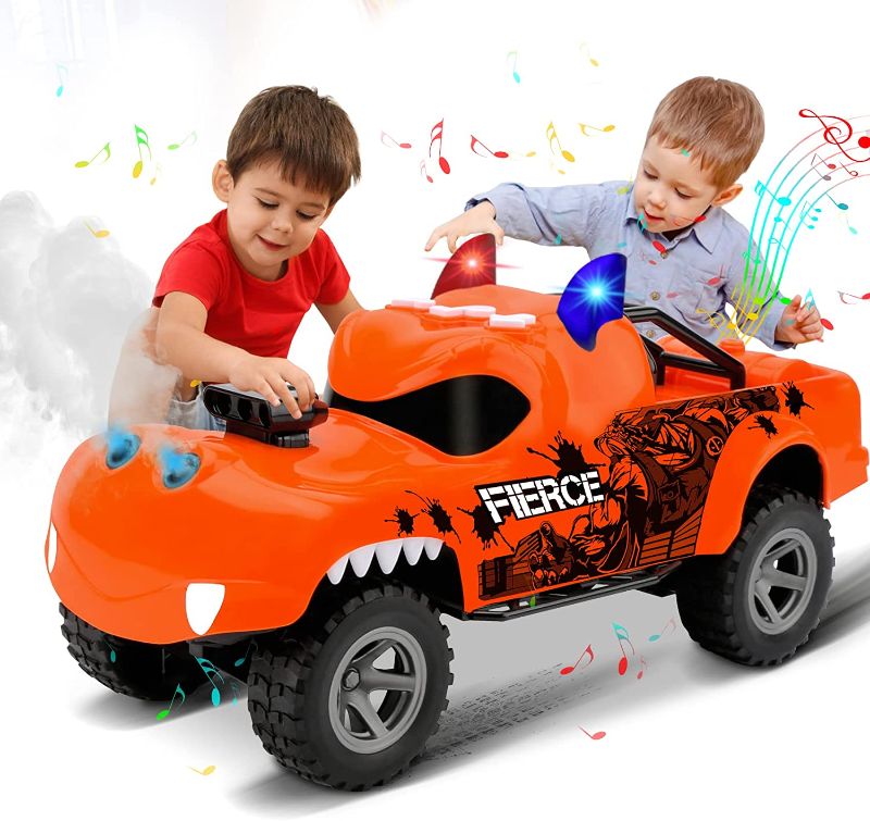 Photo 1 of Kids Toys Truck Cars Toys for 3 Year Old Boys Hippo Monster Trucks Toddler Toys Age 2-4 Spray Music Light Boy Toys Christmas Stocking Stuffers Birthday Gifts for Kids 2 3 4 5 6 7 Year Old Boys Girls