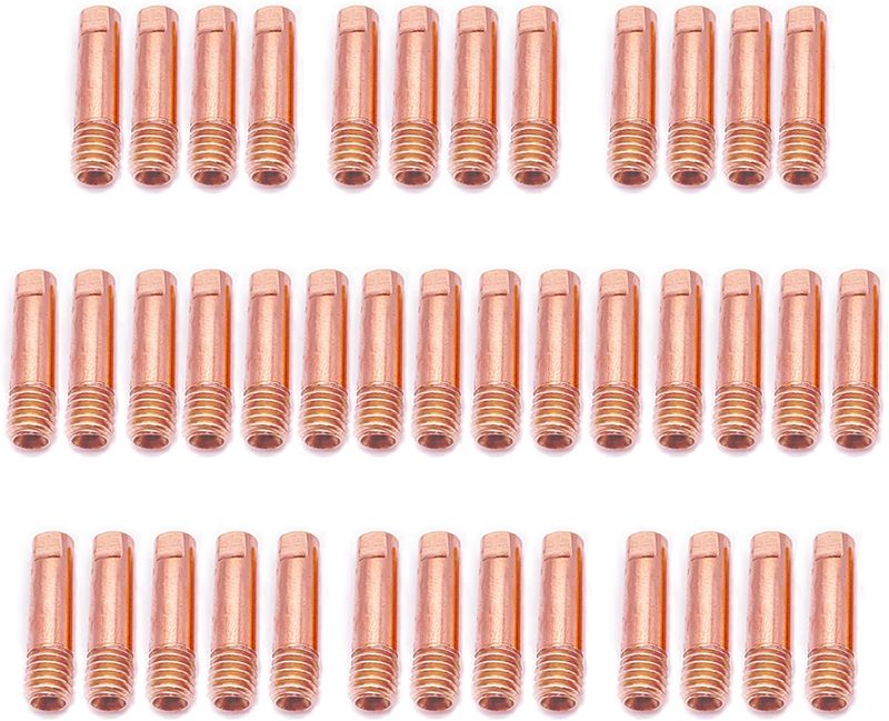 Photo 1 of 40 Pcs MIG Welding Contact Tips 11-35 (0.035") Replacement for Lincoln/Magnum 100L & Tweco Mini #1 MIG Welding Gun Consumables
