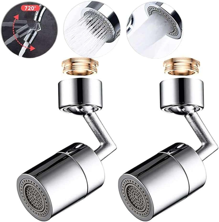 Photo 1 of 720° Rotate Splash Filter Faucet, Swivel Sink Faucet Aerator for Kitchen and Bathroom, Compatible with 22 mm/0.86 inch Female Thread and 24 mm/0.94 inch (2 pack)
FACTORY SEALED