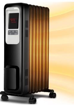 Photo 1 of Aireplus Space Heater, Aireplus 1500W Oil Filled Radiator Electric Heater with Digital Thermostat, 24 Hrs Timer, Portable Heater for Full Room Indoor
