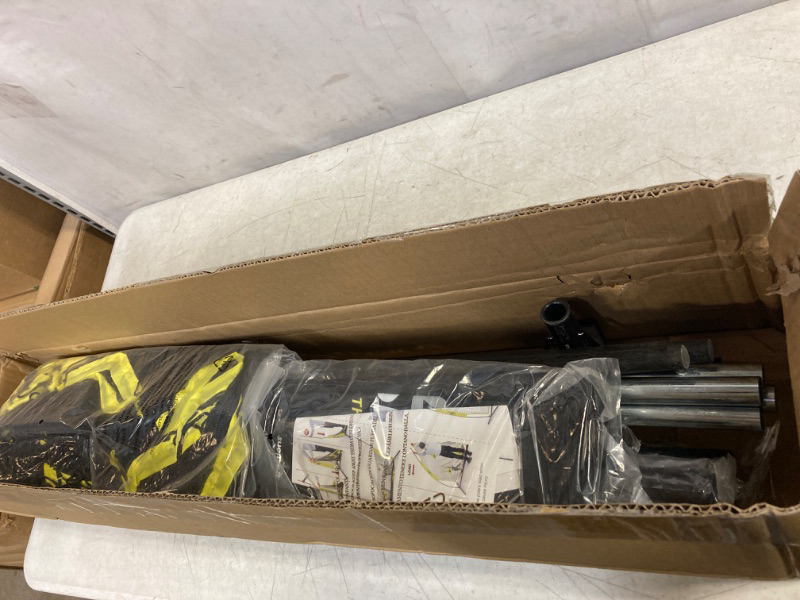 Photo 1 of PodiuMax Portable Football Trainer Throwing Net, 8ft x 8ft Knotless Net for Improving QB Throwing Accuracy with 5 Target Pockets, with Carry Bag (Yellow)