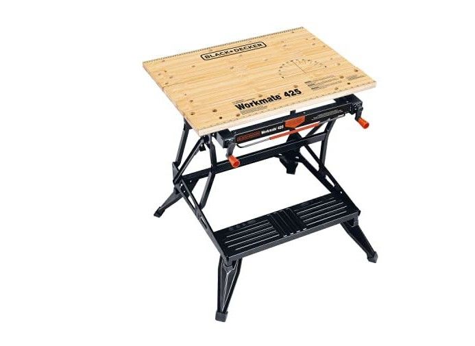 Photo 1 of BLACK+DECKER Portable Workbench, Project Center and Vise with IRWIN QUICK-GRIP Clamps, One-Handed, Mini Bar, 6-Inch, 4-Pack (WM425-A & 1964758) w/ 4pk Clamps Workbench