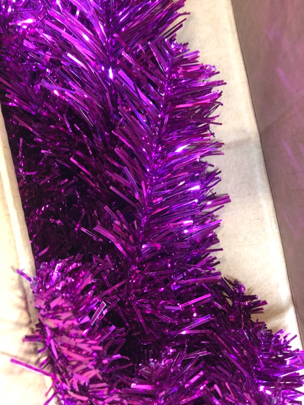 Photo 2 of 3ft National Christmas Tree Company Pink Tinsel Artificial Christmas Tree