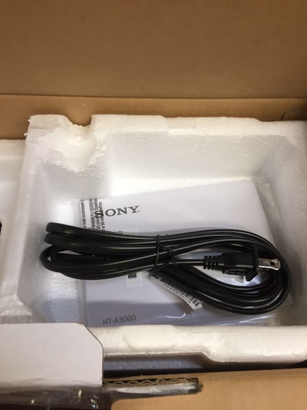 Photo 3 of Sony HT-A3000 3.1ch Dolby Atmos Soundbar Surround Sound Home Theater with DTS:X and 360 Spatial Sound Mapping, works with Google Assistant---sold by parts
 SERIAL NO.1008051