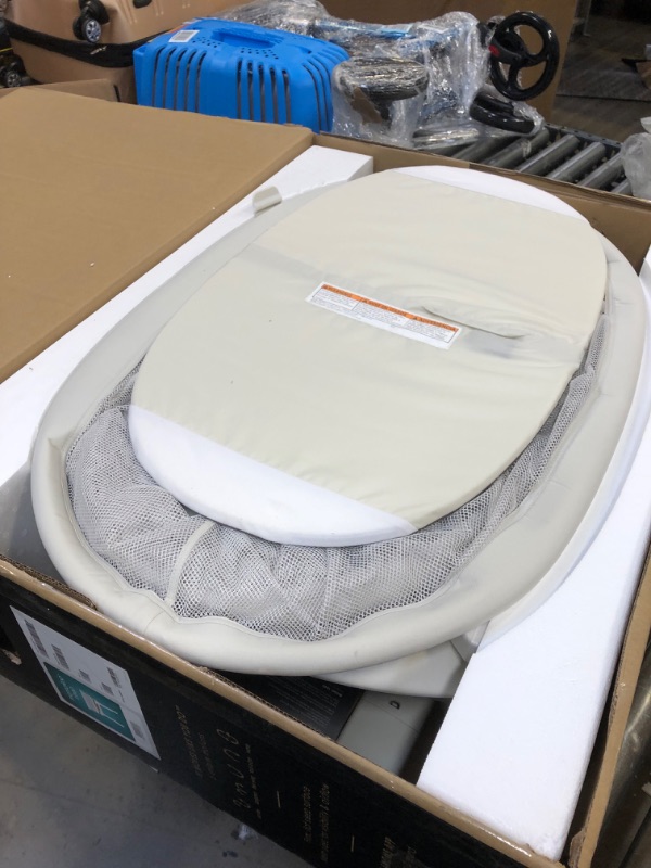 Photo 2 of 4moms MamaRoo Sleep Bassinet, Baby Bedside Bassinet, Supports Baby’s Sleep with Adjustable Features – 5 Motions, 5 Speeds, 4 Soothing Sounds and 2 Heights----------Lightly used----------missing some items and hardware/screws 