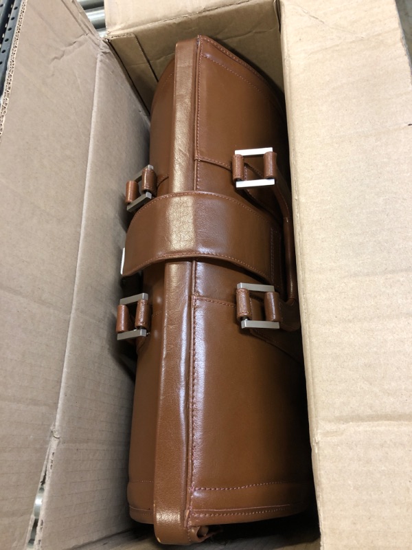 Photo 2 of McKlein, V Series, Morgan, Top Grain Cowhide Leather, 17" Leather Litigator Laptop Briefcase, Brown (83344) 18"x7"x13" Brown