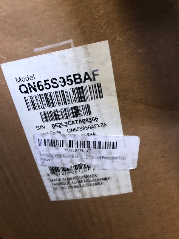 Photo 9 of SAMSUNG 65-Inch Class OLED 4K S95B Series Quantum HDR, Dolby Atmos, Object Tracking Sound, Laser Slim Design, Smart TV with Alexa Built-In (QN65S95BAFXZA, 2022 Model) - bent corner. screen/inner screen damage.
