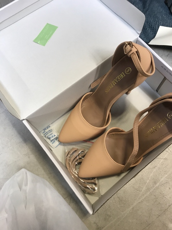 Photo 1 of DREAM PAIRS Women's Oppointed-Lacey Pump Shoe 5 Nude-nubuck size 5