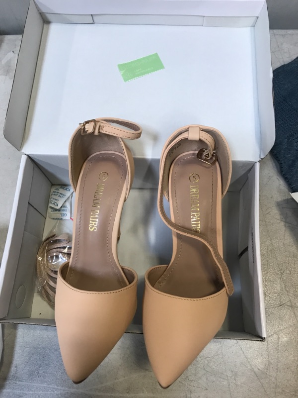 Photo 2 of DREAM PAIRS Women's Oppointed-Lacey Pump Shoe 5 Nude-nubuck size 5