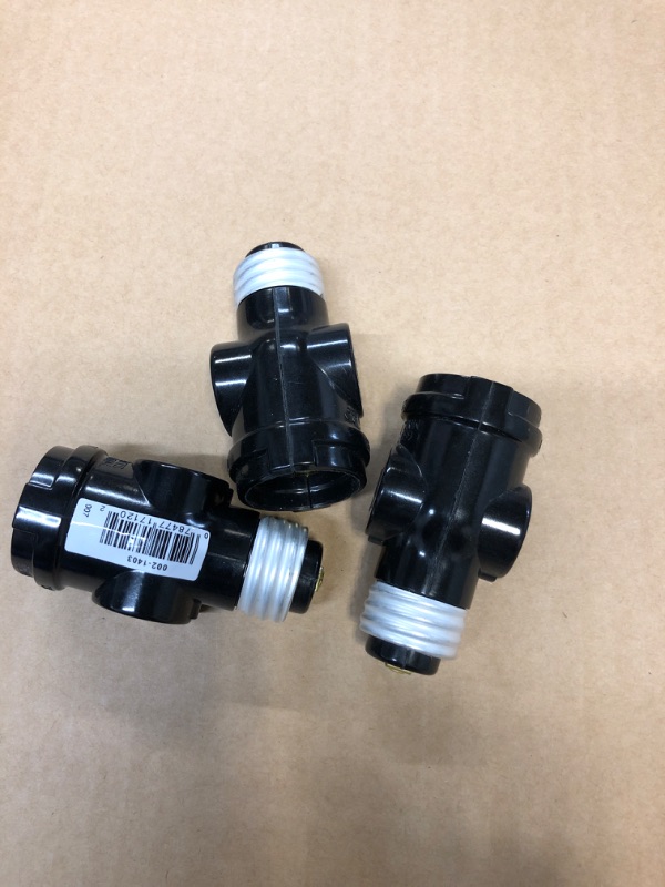 Photo 2 of Leviton Socket Adapter Black set of 3  