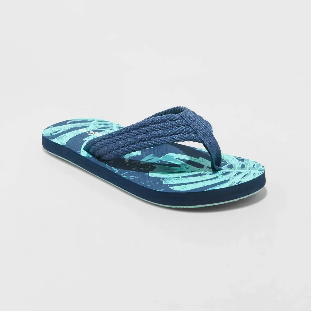 Photo 1 of Boys' Cal Slip-On Thong Sandals - Cat & Jack Navy S, Blue
