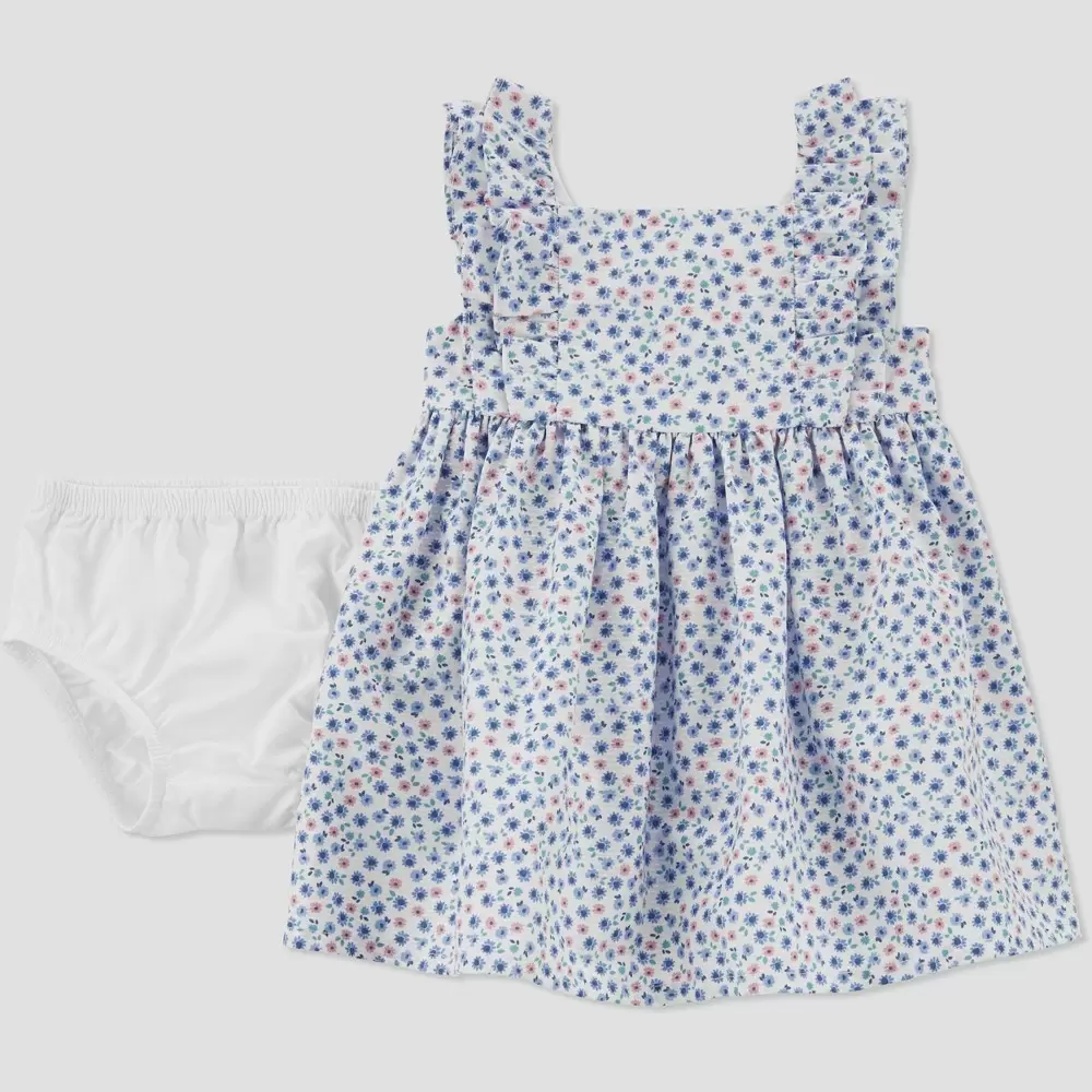 Photo 1 of Baby Girls' Floral Dress - Just One You made by carter's Blue 3M
