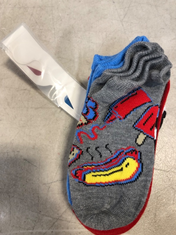 Photo 2 of Boys' 7pk 3D Glasses Dino No Show Socks - Cat & Jack Black M
