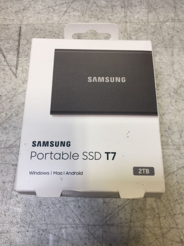 Photo 6 of SAMSUNG T7 2TB, Portable SSD, up to 1050MB/s, USB 3.2 Gen2, Gaming, Students, & Professionals, External Solid State Drive (MU-PC2T0T/AM), Gray Titan Gray 2 TB