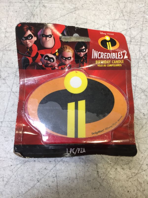 Photo 2 of amscan 170519 Disney/Pixar"Incredibles 2" Birthday Candle, Multicolor, Standard
