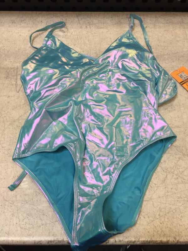 Photo 1 of  Womens ONE PIECE  Metallic Swimsuit - SIZE S 
