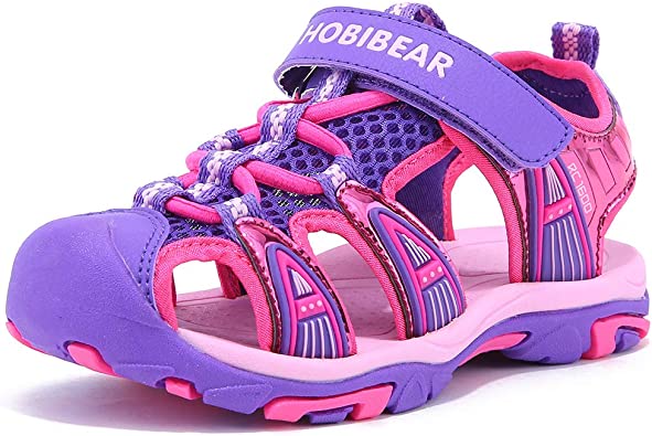 Photo 1 of HOBIBEAR Boys Girls Sport Water Sandals Closed-Toe Outdoor(Toddler/Little Kid/Big Kid)- SIZE 8 
