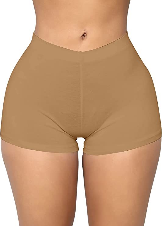 Photo 1 of BORIFLORS Women's Sexy Workout Gym Biker Elastic Waist Booty Shorts- SIZE S 
please view second picture 