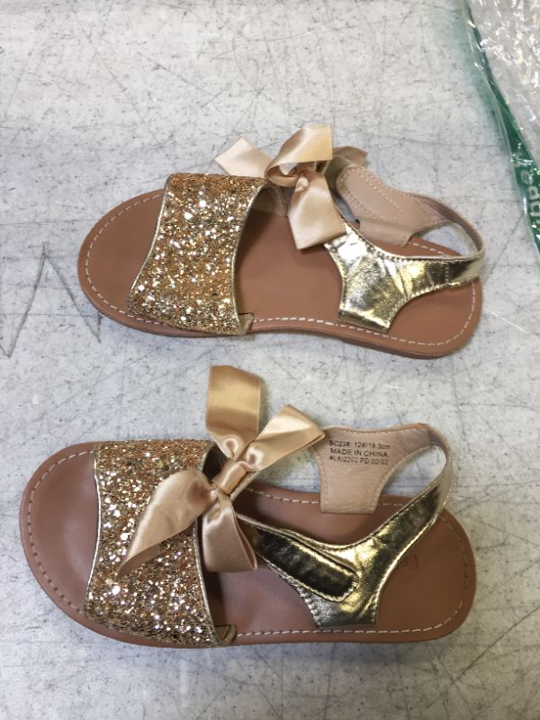 Photo 1 of  Girls Sandals Open Toe Princess Flat Sandals with Ruffle Summer Sandals- SIZE 12
