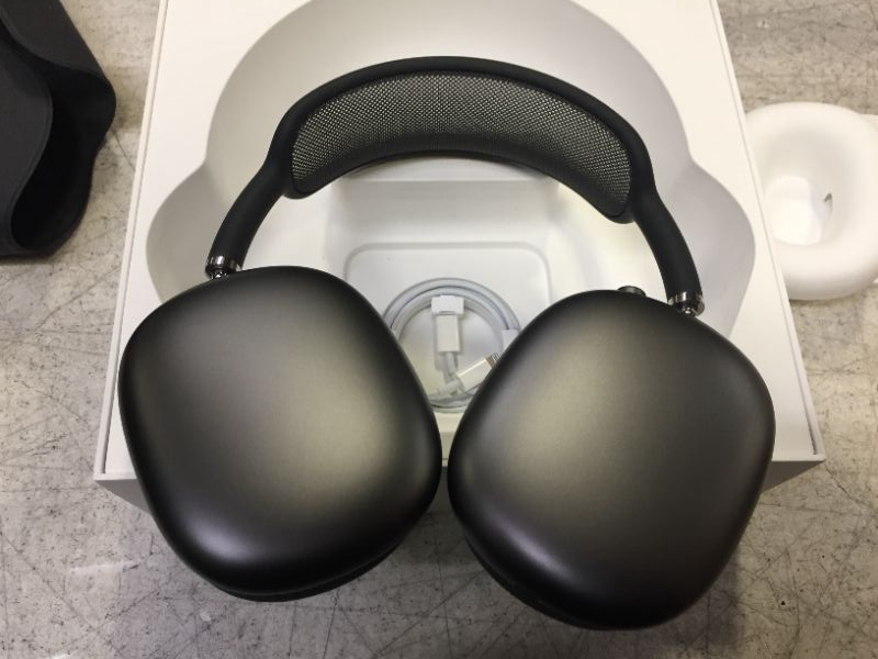 Photo 2 of Apple AirPods Max Wireless Over-Ear Headphones. Active Noise Cancelling, Transparency Mode, Spatial Audio, Digital Crown for Volume Control. Bluetooth Headphones for iPhone - Space Gray