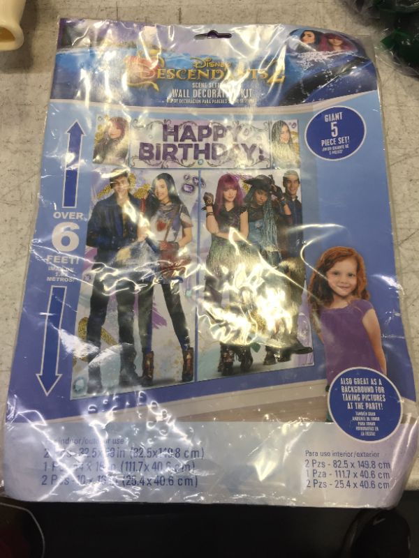 Photo 2 of Disney Descendants 2 Scene Setters Wall Decorating Kit | Multicolor | 1 Pack