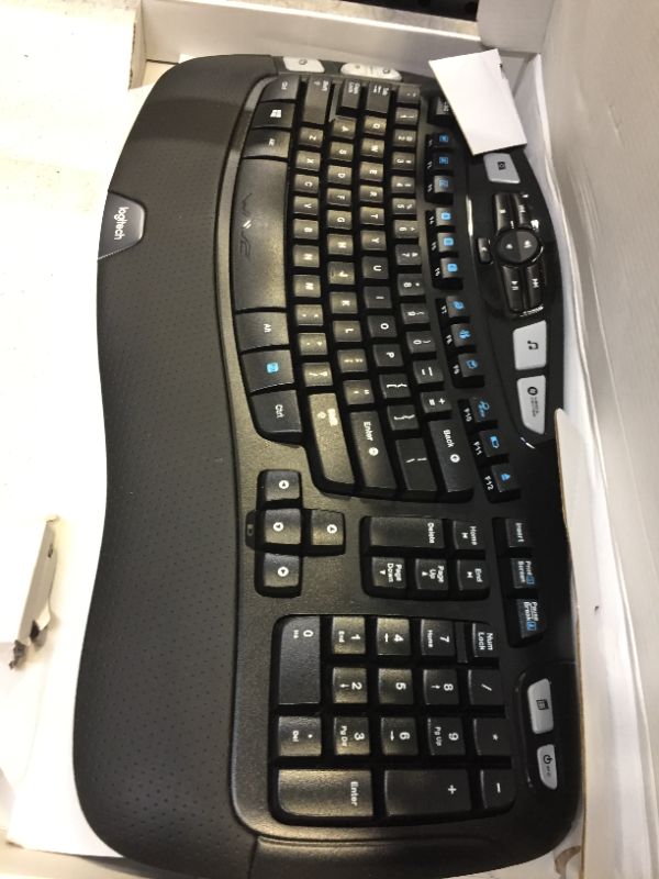 Photo 2 of Logitech K350 Wireless Wave Ergonomic Keyboard with Unifying Wireless Technology - Black