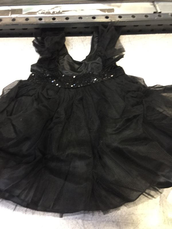 Photo 2 of KLFFLGID Baby Girl Sequins Bowknot Butterfly Dress Infant Toddler Tutu Flower Girls Wedding Birthday Party Dresses All Black - SIZE 2-3T