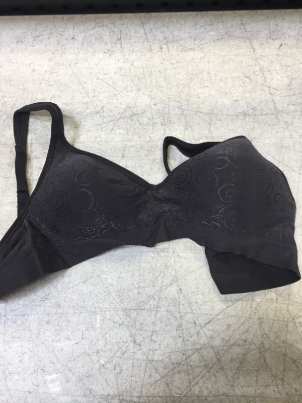 Photo 2 of Bali Women's Comfort Revolution Wireless Bra, Full-Coverage Wirefree Bra, Cool Comfort Fabric- SIZE  34B Black Swirl Pattern