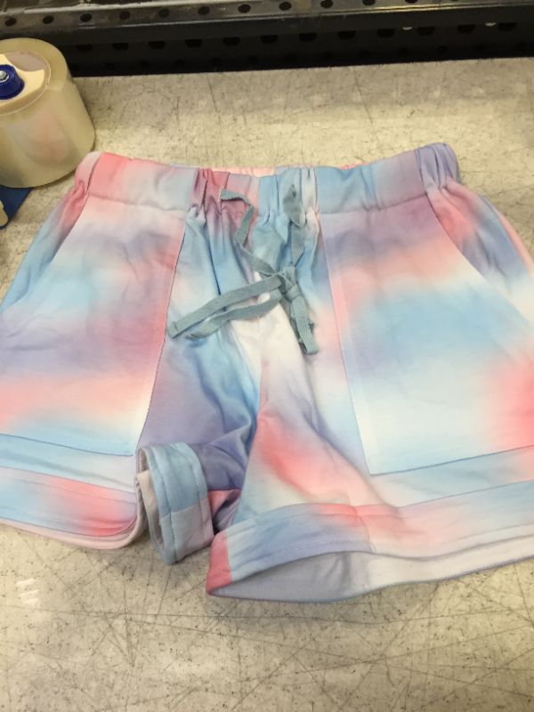 Photo 1 of  Women Casual Shorts Plain r Elastic Waist Drawstring Pockets Summer Beach Lightweight Short - SIZE S 