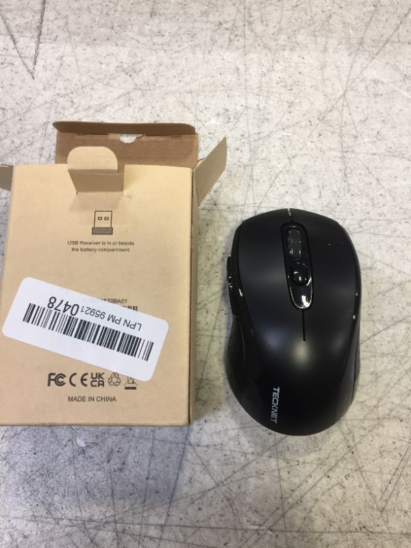 Photo 1 of Bluetooth Wireless Mouse, TECKNET 3 Modes Bluetooth 5.0 & 3.0 Mouse 2.4G Wireless Portable Optical Mouse with USB Nano Receiver, 2400 DPI for Laptop, MacBook, PC, Windows, Android, OS System (Blak) Black