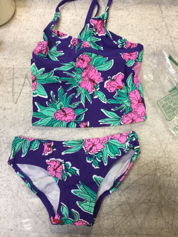 Photo 2 of Kanu Surf Girls' Candy Tankini Swimsuit Toddler Girls- SIZE  4T Krista Floral Purple