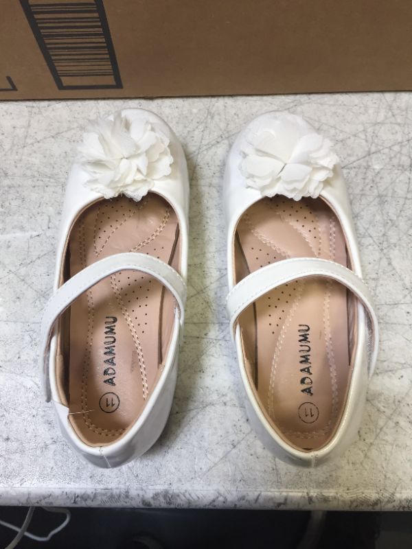 Photo 1 of ADAMUMU Toddler Dress Shoes Flower Girl Shoes for Weeding Cute Toddler Mary Jane Shoes Lace Flore Ballet Flat for Walking, Jumping- SIZE 11

