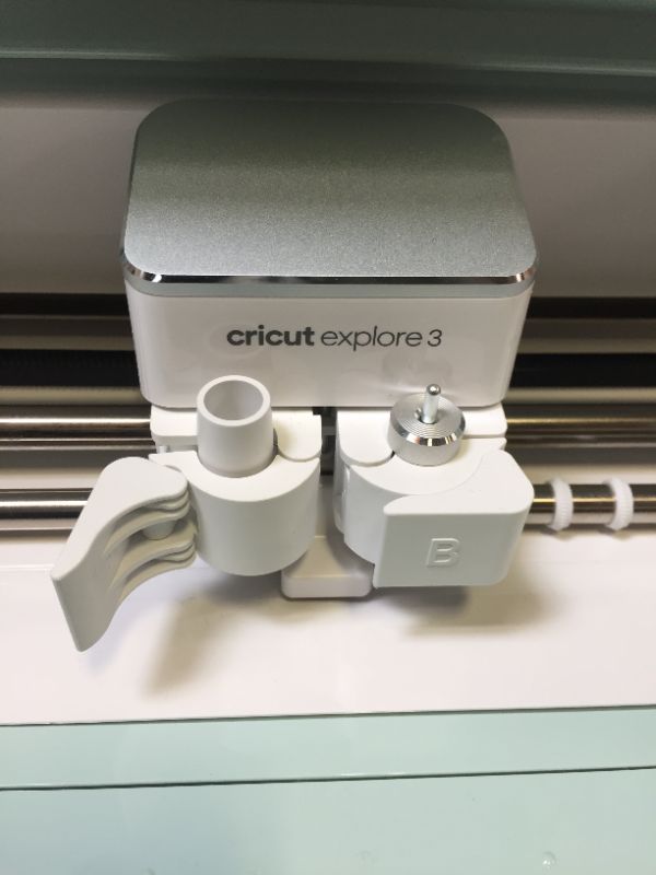 Photo 3 of Cricut Explore 3 Ultimate Bundle - with Basic Tool Set - Transfer Tape- 2 Rolls Smart Iron On (1 Roll Black and 1 Roll White) and 1 Roll Smart Vinyl (Black) Cricut Explore 3 - Ultimate Bundle