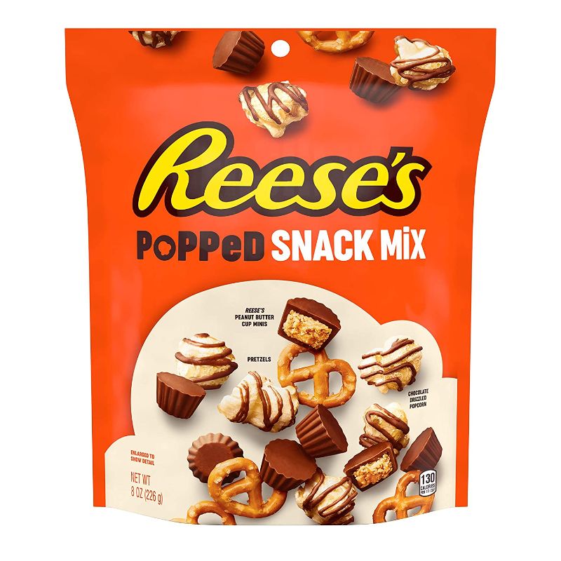 Photo 1 of 2 PACK Reese's Popped Snack Mix, 8 Ounce- BEST BY- 06/2023
