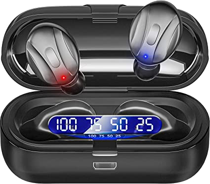 Photo 1 of Earbuds Mini Headphones, in-Ear Earphones with Charging Case, IPX5 Waterproof Hi-Fi Stereo Built-in Mic Headset for Sport, Gym - Factory Seal