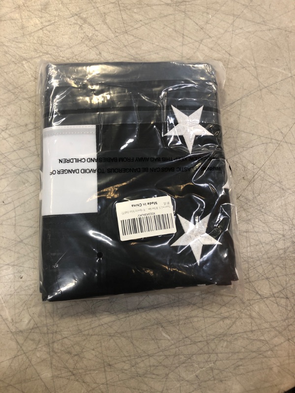 Photo 2 of (( FACTORY SEALED )) Pucentra Thin Blue Line Flags 4x6 FT Embroidered Stars Police Flag Heavy Duty Back The Blue Flag Stripe Blue Line Lives Matter Flags Brass Grommets Quadruple Stitched Fly End 210D Hi-density Nylon
