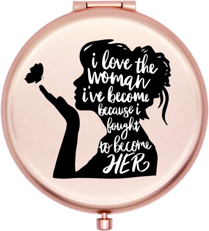 Photo 1 of (( FACTORY SEALED )) Onederful Inspirational Quotes and Saying Frosted Travel Compact Pocket Makeup Mirror for Sister Daughter Niece Friend from Mom Dad Friend Aunt,Birthday Wedding Graduate Gift for Her-I Love The Woman
