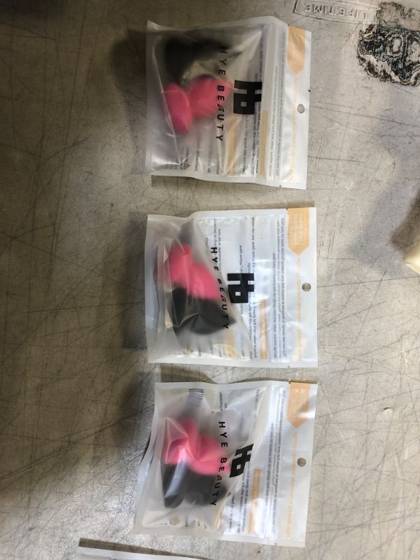 Photo 1 of (( 3 PACKS OF 2 )) (( FACTORY SEALED )) HB Hye Beauty Makeup Sponge, 2 Pcs Beauty Blender Set, Flawless for Cream, Liquid Foundation & Powder Application, Black & Pink
