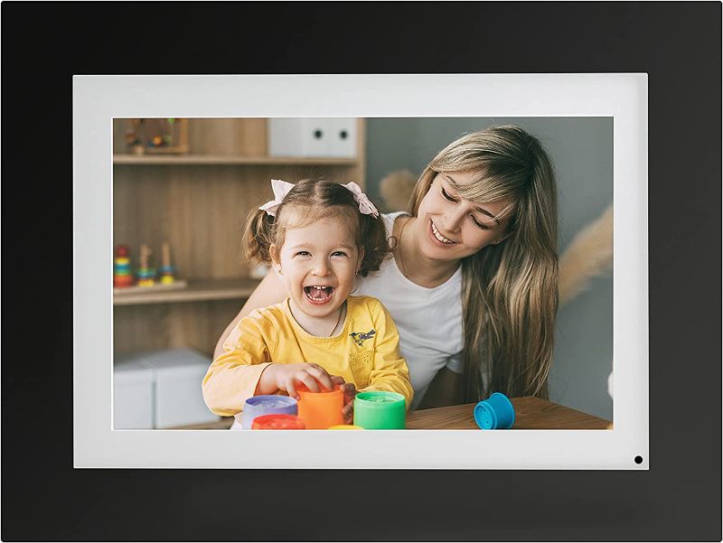 Photo 1 of ** USED ** Simply Smart Home Photoshare 8” WiFi Digital Picture Frame, Send Pics from Phone to Frames, 8 GB, Holds 5,000+ Photos, HD Touchscreen, Black Wood Frame, Easy Setup, No Fees
