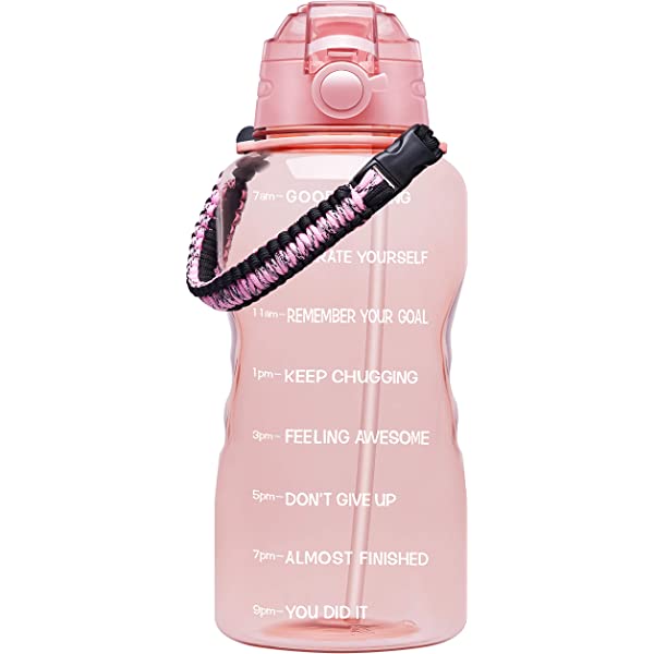 Photo 1 of ** USED ** Water Bottles with Times to Drink, 1 Gallon/128oz BPA Free Leak-proof Water Bottle with Time Marker & Straw Perfect for Fitness Gym Camping Outdoor Sports, Water Jug
